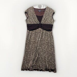 VTG R&M Richards Petite Formal Brown Sz 12P Elegant USA Made Classic Dress